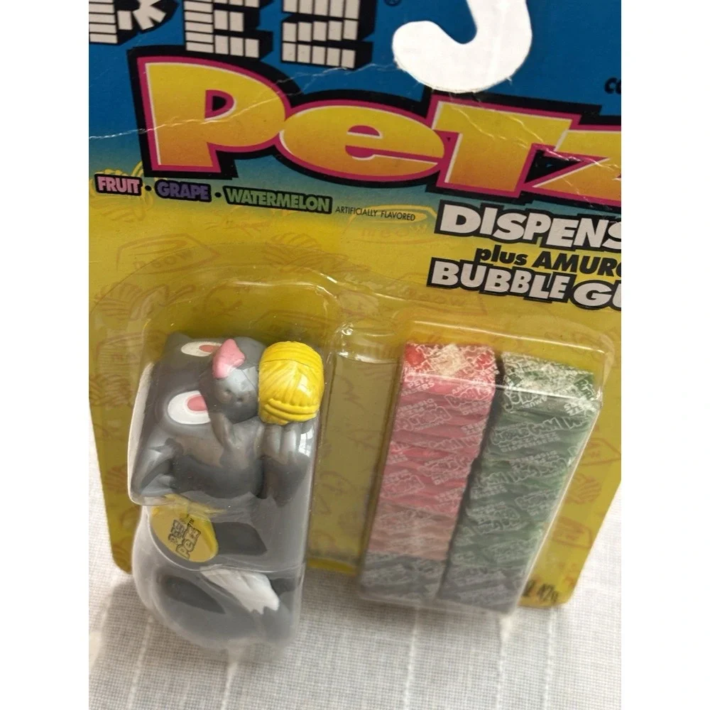 Vintage 1998 PEZ Petz Purrl the Cat Candy Dispenser IN PACKAGE WITH CANDY/GUM